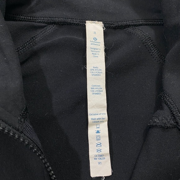 Lululemon‎ Womens 8 Nice Asana Full Zip Jacket Black Athlesiure Zip Pockets - Picture 9 of 12